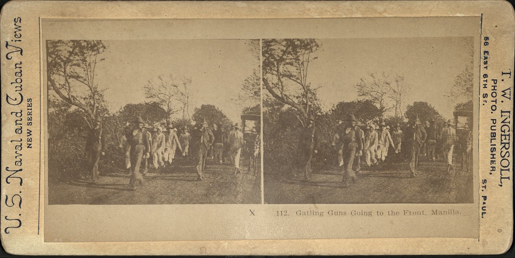 Gatling Guns Going t the Front, Manilla [Manila],